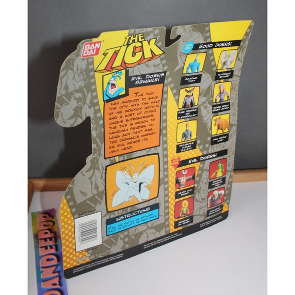 The Tick Television Series Fluttering Arthur Bandai Vintage Toy 1994 Sealed - Picture 5 of 7